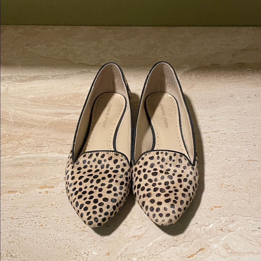 Adrienne Vittadini Leopard Print Cow
Hair Leather Women’s Flats